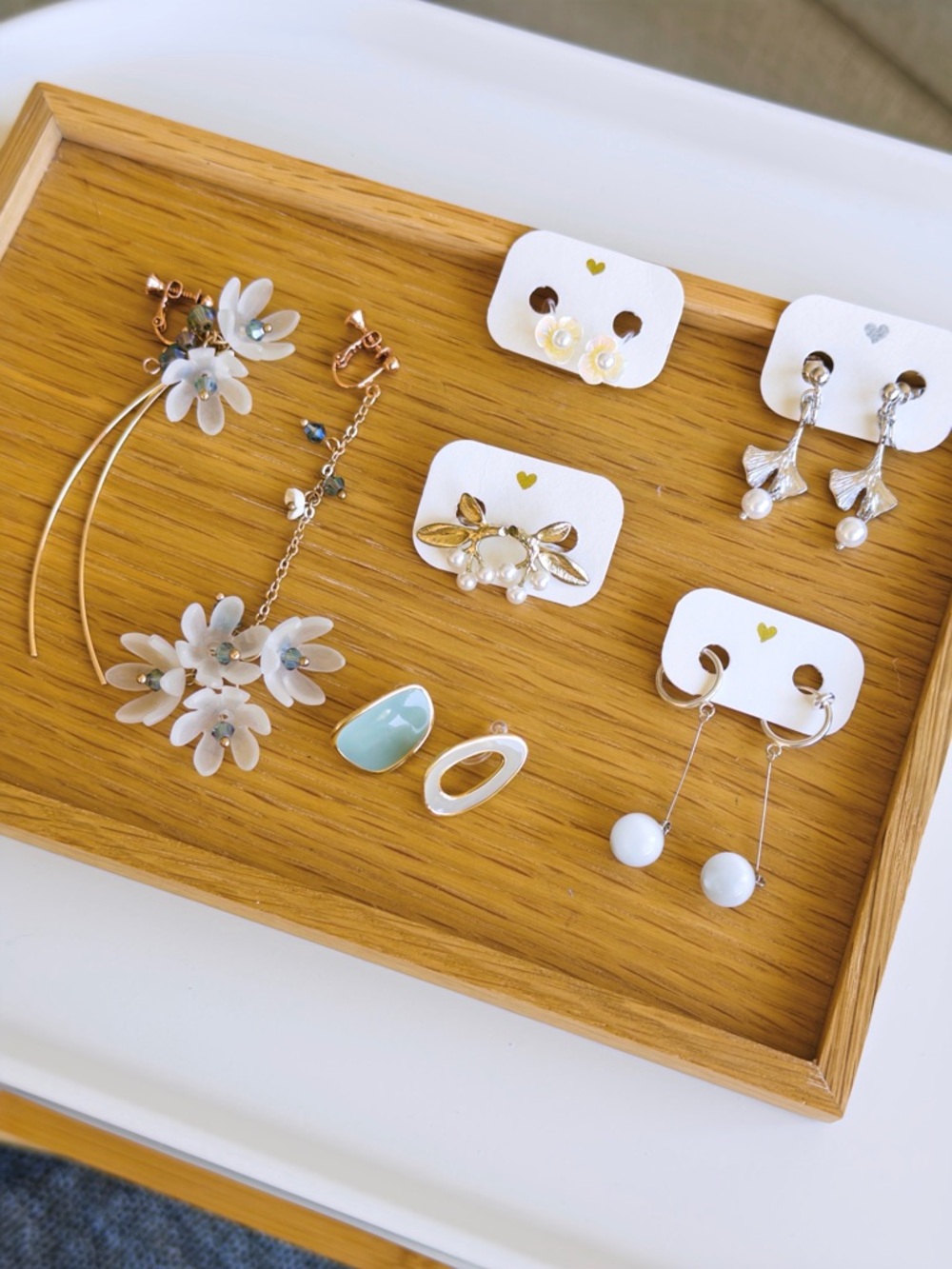 NEW 7 Sets Women’s Clip-On Earrings, Floral, Pearl & Party Styles